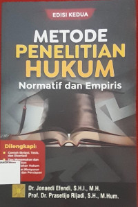 Image of METODE PENELITIAN HUKUM 
Normatif dan Empiris.
