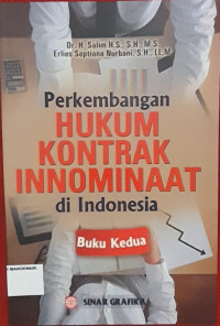 Image of Perkembangan HUKUM KONTRAK INNOMINAAT di Indonesia.