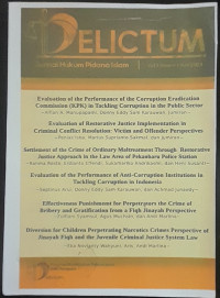 Image of EVALUATION OF THE PERFORMANCE OF THE CORUPTION ERADICATION COMMISSION  IN THE PUBLIK SECTOR.